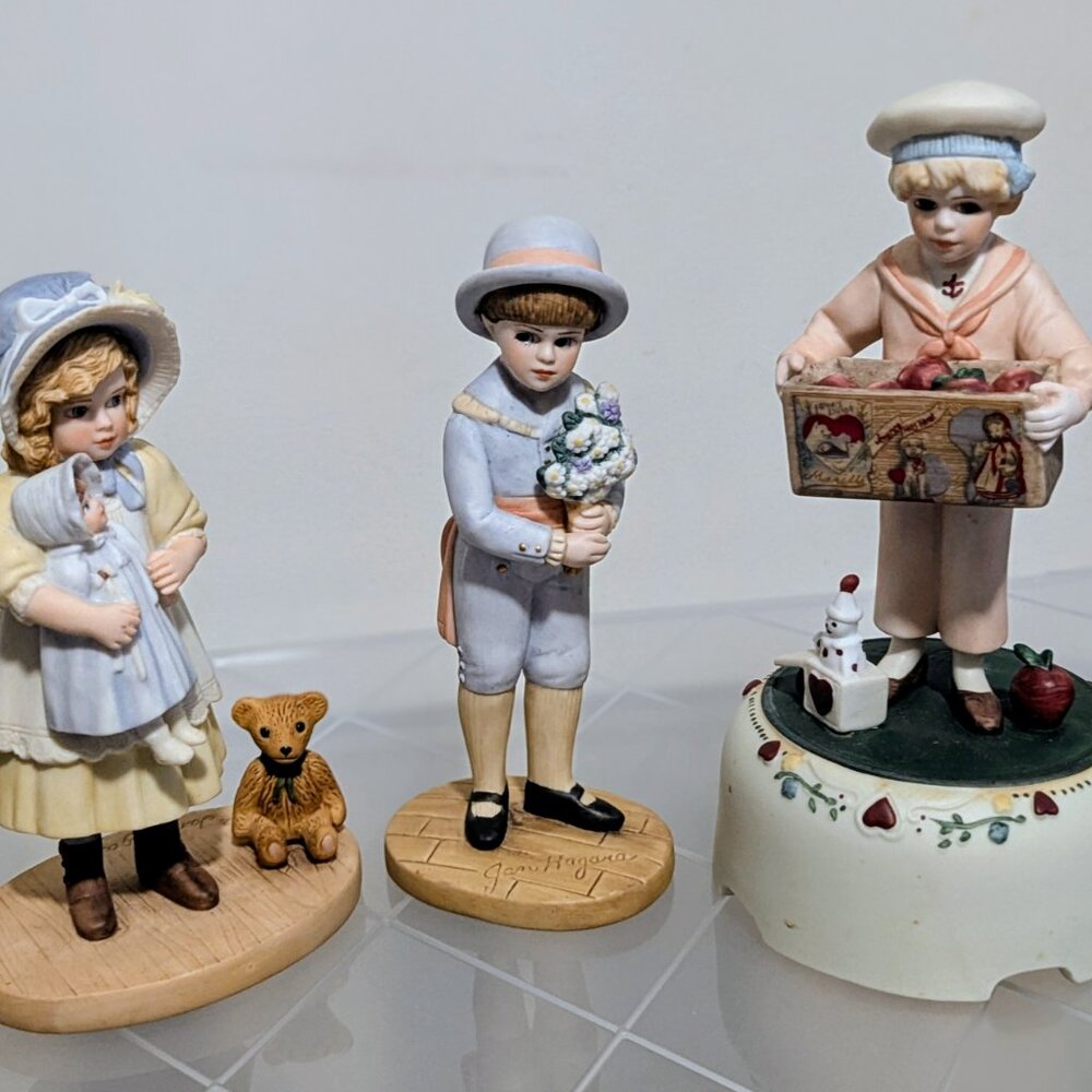 Jan Hagara Figurine, Phillip's Cousins, Peggy Sue, Michael